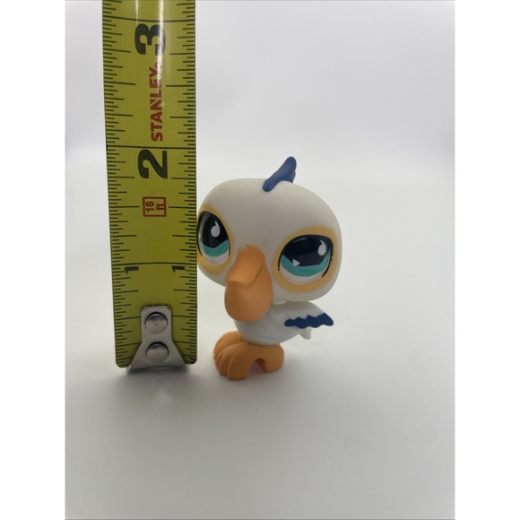 Littlest Pet Shop LPS Pelican #517 Teardrop Eyes Bird Hasbro 2007 Authentic - Picture 11 of 11